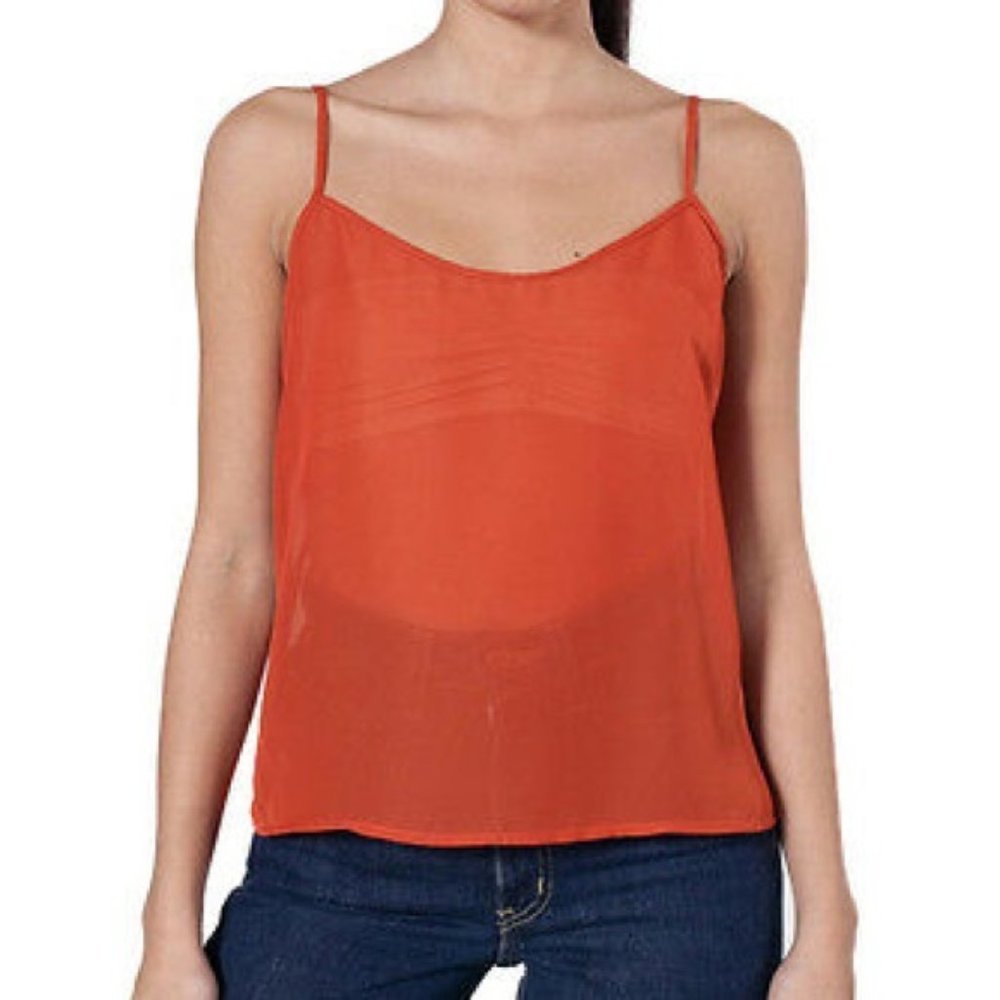NWT American Apparel | Size S. Chiffon Cami Orange